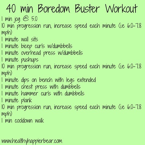 Boredom Buster Workout