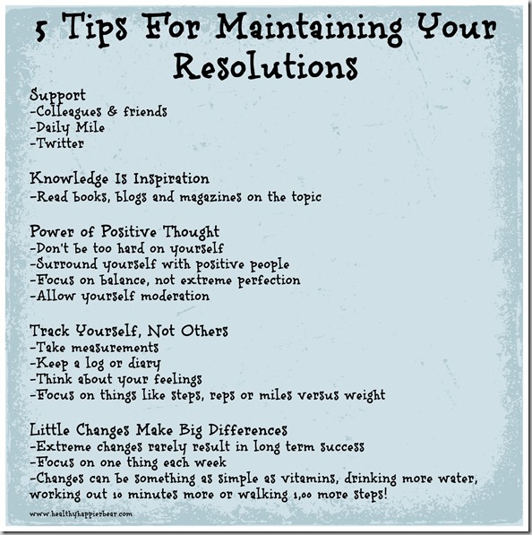 Maintaining your resolutions