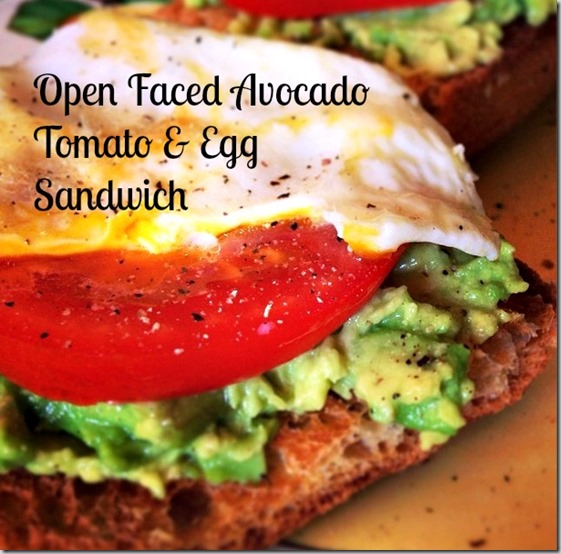 Open Faced Avocado Egg Sandwich