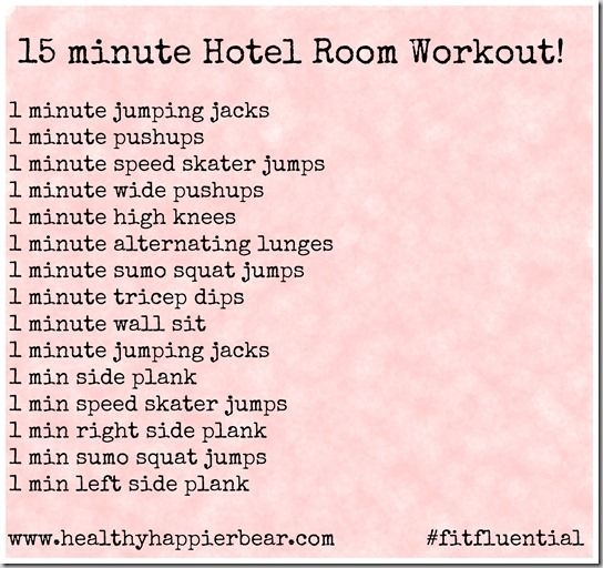hotel room workout