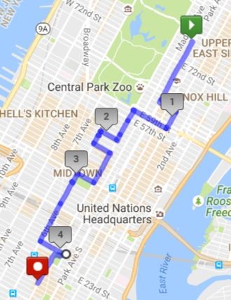 best run route to see christmas sights in nyc